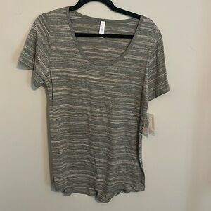 M Striped LuLaRoe Classic Tee